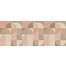 fototapet geometriskt motiv i Bauhaus-stil rosa och beige av ESTAhome