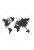 självhäftande rund tapet världskarta svart och vitt av ESTAhome
