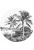 självhäftande rund tapet tropiskt landskap med palmer svart och vitt av ESTAhome