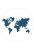 självhäftande rund tapet världskarta blått av ESTAhome