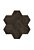 eko självhäftande läderplattor sexkant mörkbrunt av Origin Wallcoverings