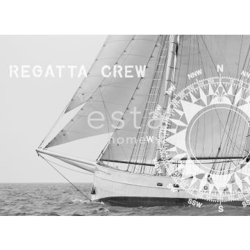 fototapet segelbåt svart och vitt från ESTA home