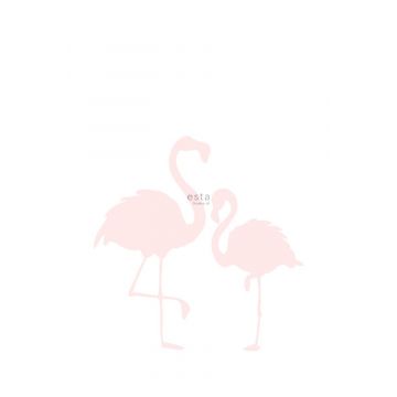 fototapet flamingos mamma med unge ljusrosa och vitt från ESTA home