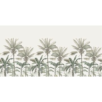 fototapet palmer ljusbeige och grågrönt av ESTAhome