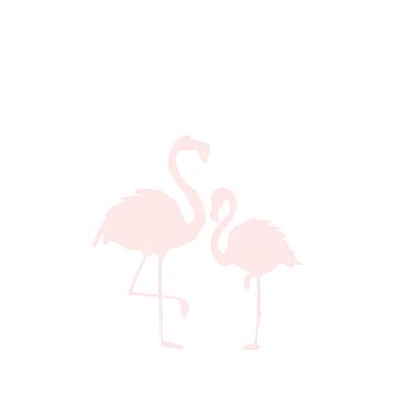 fototapet flamingos mamma med unge ljusrosa och vitt av ESTAhome