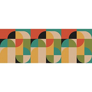 fototapet geometriskt motiv i Bauhaus-stil mångfärgat av ESTAhome
