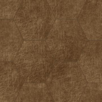 selvklæbende fliser øko-læder sexkant konjak brun från Origin