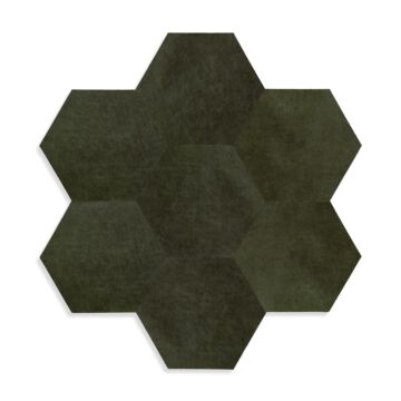 eko självhäftande läderplattor sexkant olivgrönt av Origin Wallcoverings