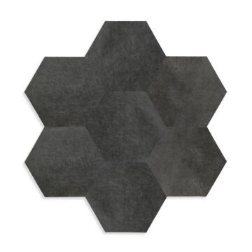 eko självhäftande läderplattor sexkant antracitgrått av Origin Wallcoverings