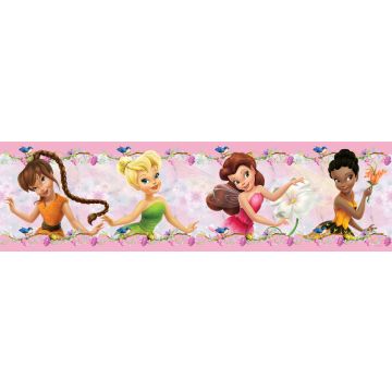 självhäftande tapetbård fairies milt rosa av Disney