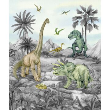fototapet dinosaurier grått av Sanders & Sanders