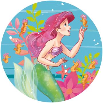 självhäftande rund tapet Ariel - Den lilla sjöjungfrun mångfärgat av Komar