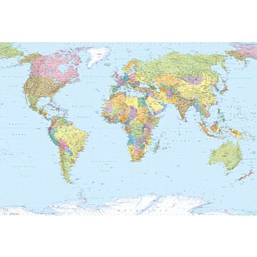 fototapet World Map mångfärgat av Komar