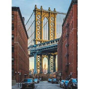 fototapet Brooklyn brunt, gul och blått av Sanders & Sanders