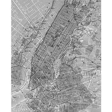 fototapet New York karta grått av Sanders & Sanders